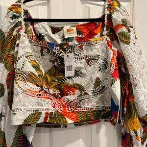 FARM Rio Multicolor Tropical Blouse